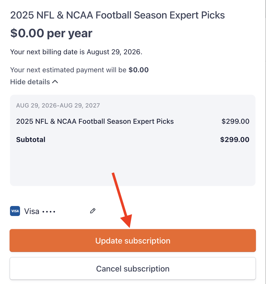 Stripe subscription management